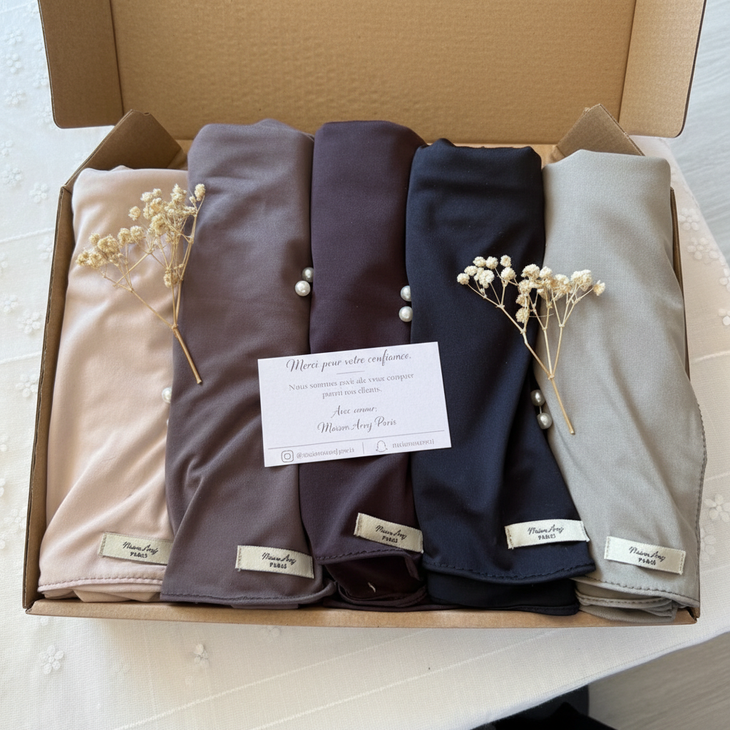 Coffret Areej Essentials — flatlay recadré